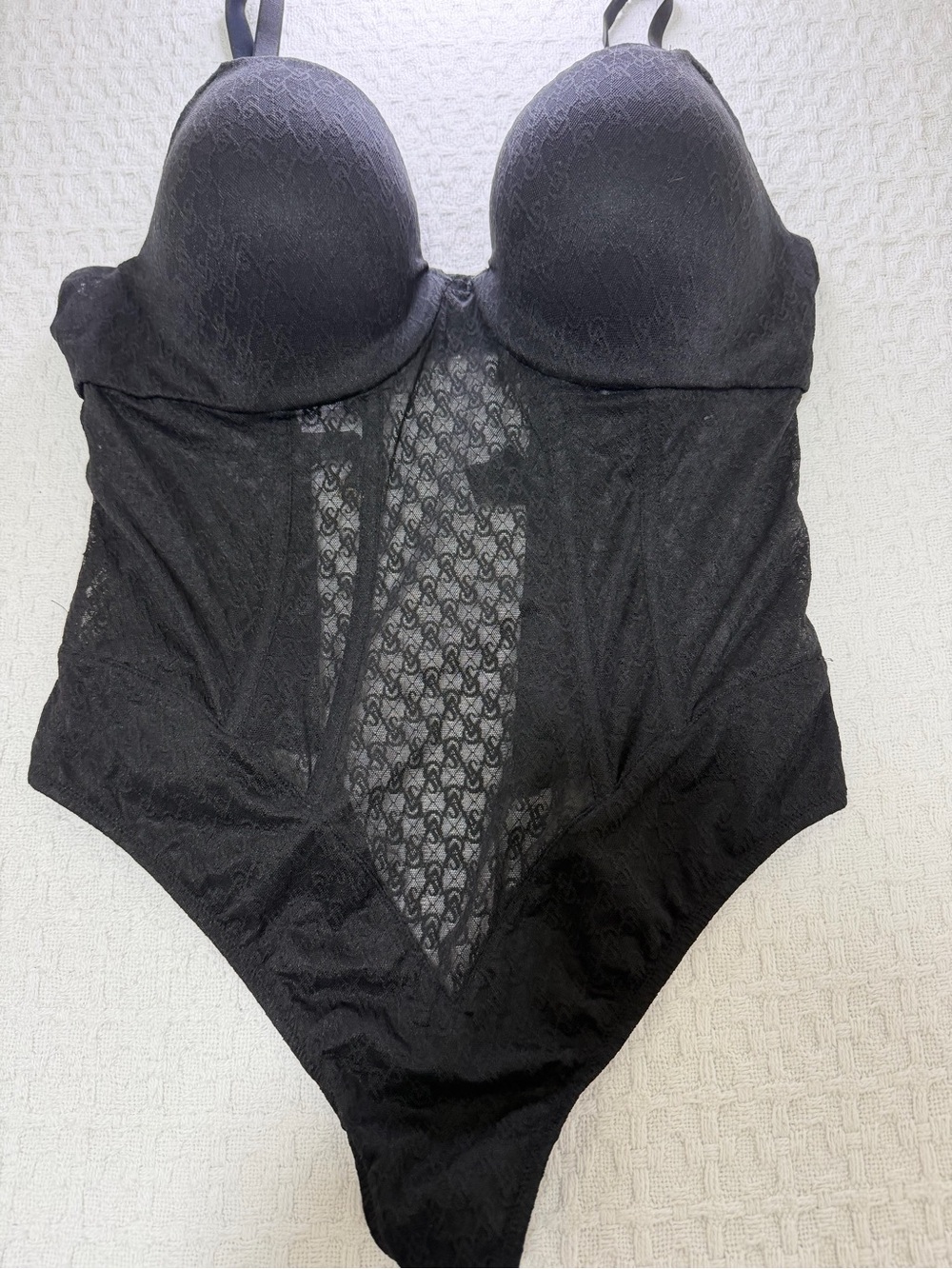 Victoria's Secret Black Lace Bodysuit Teddy